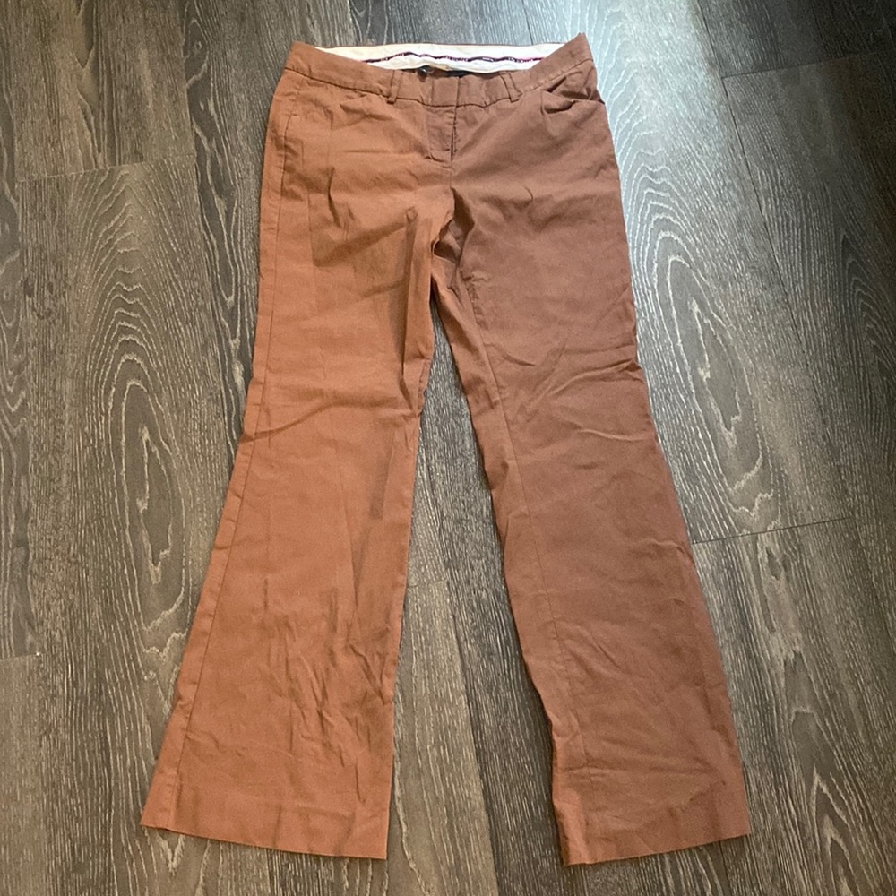 Low rise brown dress pants